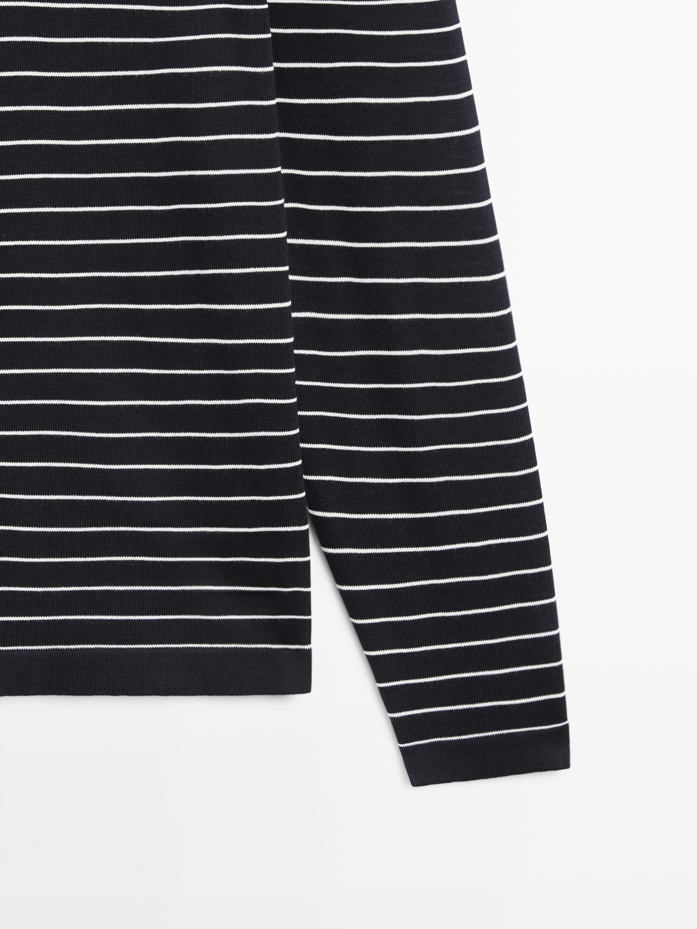 Striped crew neck sweater